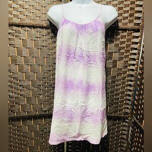 Juniors' Cover Up Mini Dress - Xhilaration Pink Tie-Dye XL (12-14) *1404